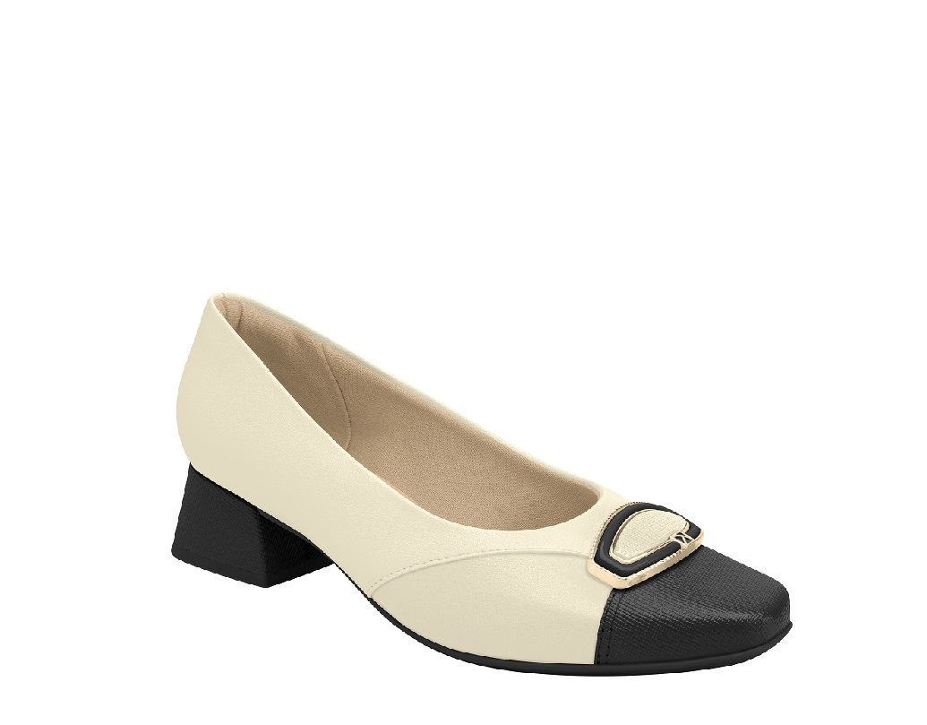 SAPATO PICCADILLY COM SALTO BAIXO