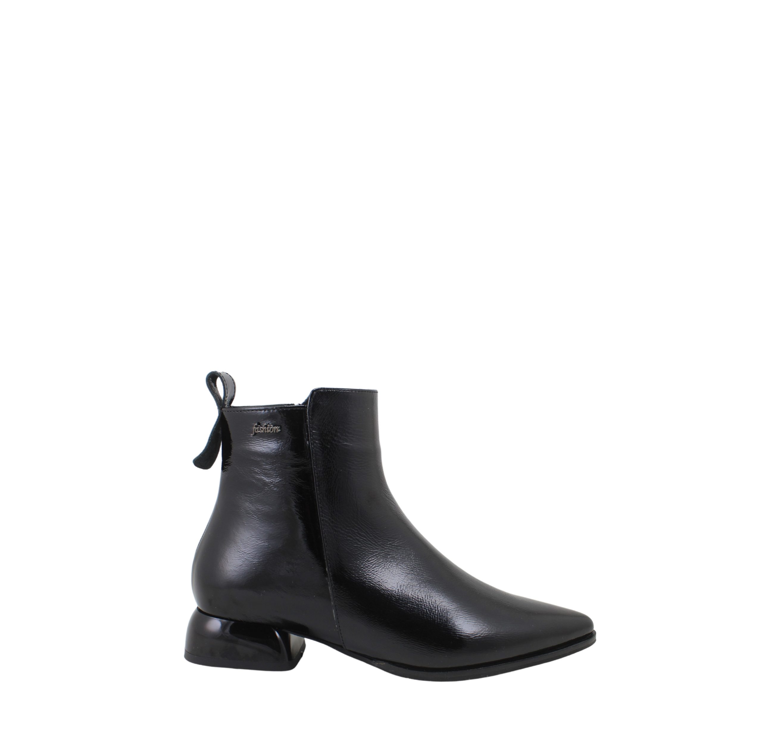 BOTA ANDRYA VERNIZ COM SALTO BAIXO